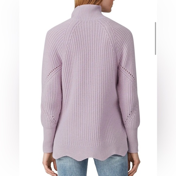 Rebecca Taylor NYC Purple Basketweave Turtleneck Sweater - Picture 3 of 6